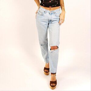 Butt Rip Jeans (29) vintage 90s faded light blue women